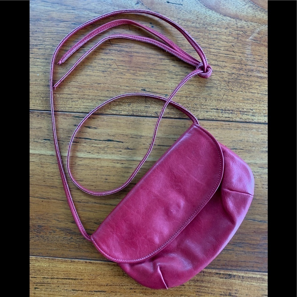 Unbranded Red leather adjustable crossbody